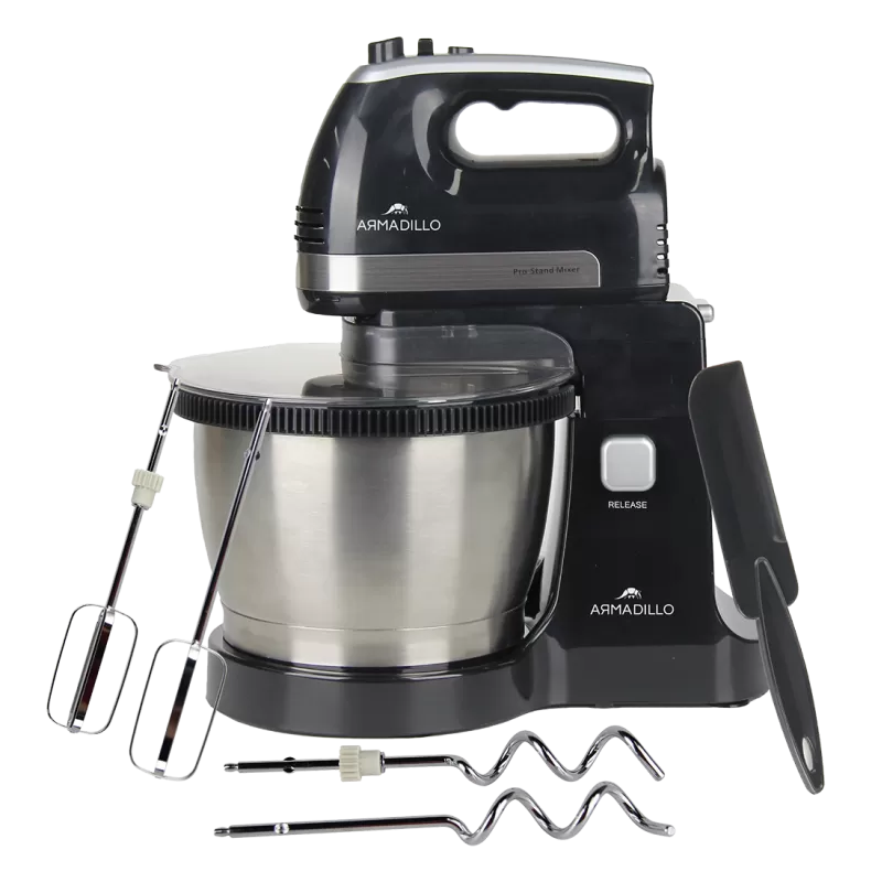 Armadillo Hand Mixer, 500W, 3.5L, 5 Speeds, Black, ARM-SDA-HMIXB-BK-008