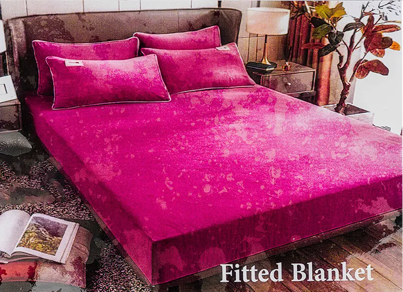 Malika 120 Polar Bed duvet, Size 220×180 cm, 4 Pieces, Fuchsia
