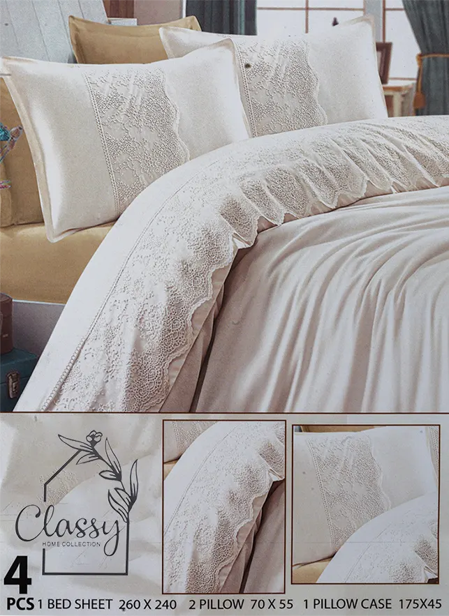 Joubert Class Zitana Bed Sheet Set 260*240 cm, 4 Pieces