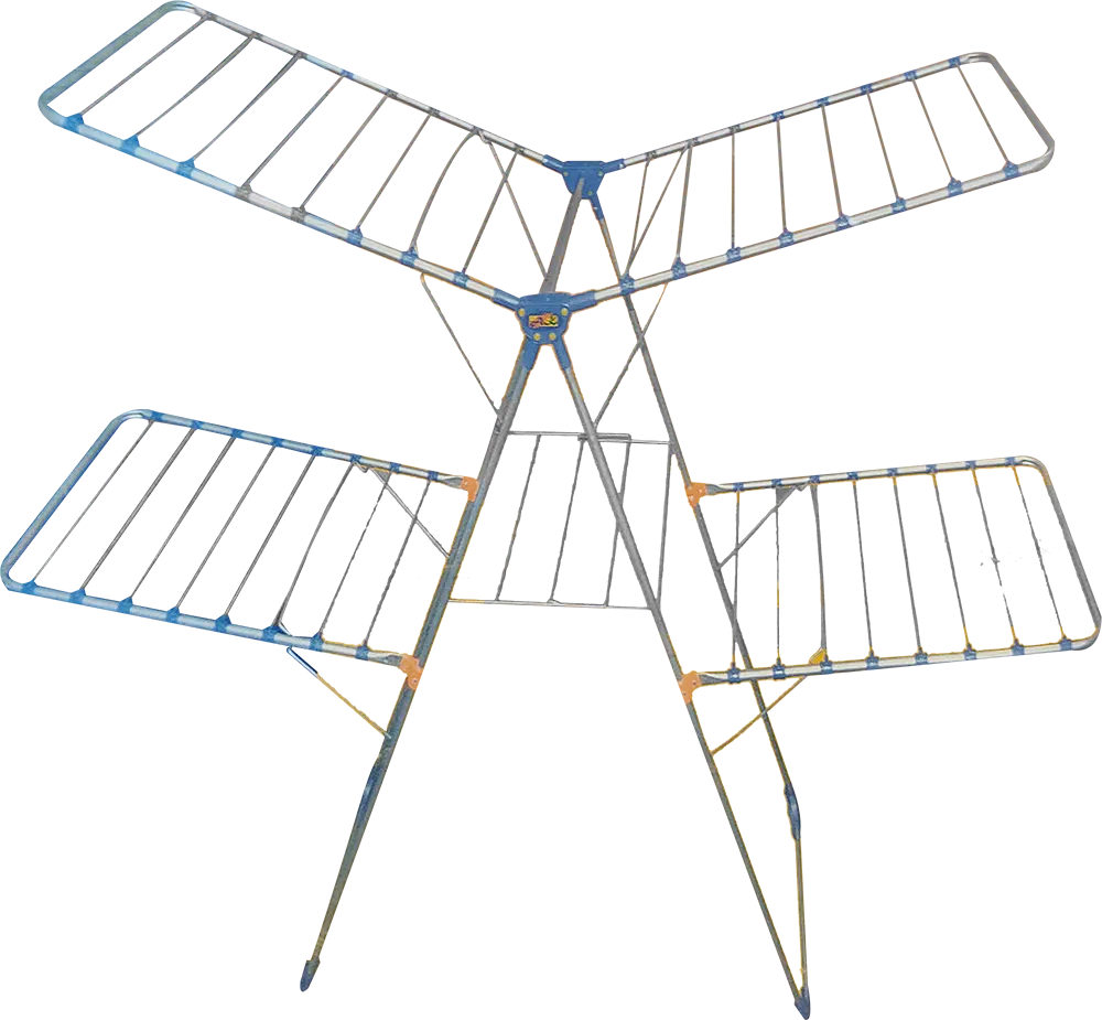 Marseilia Stand Clothes Rack, 2 levels, foldable, silver*blue