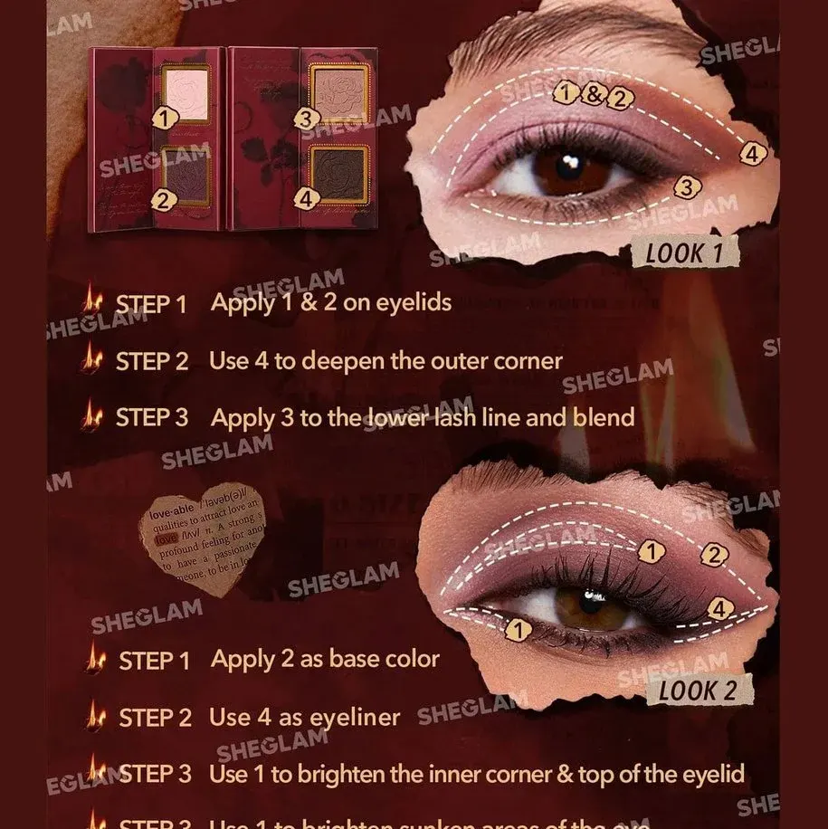 Sheglam Ember Rose Burning Devotion Color Palette