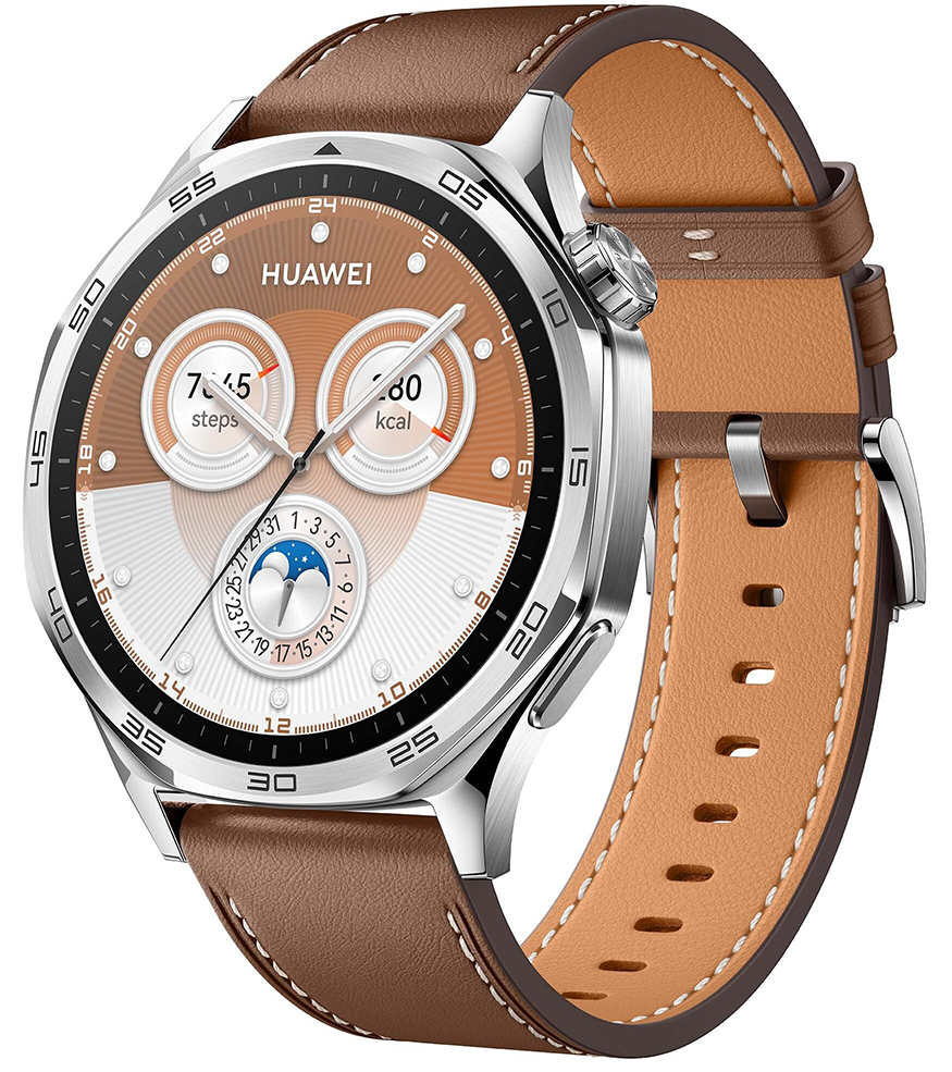 Huawei Watch GT 5 , 46 Mm , Bluetooth , AMOLED , Water-Resistant , Brown Composite Leather Strap , VLI-B19