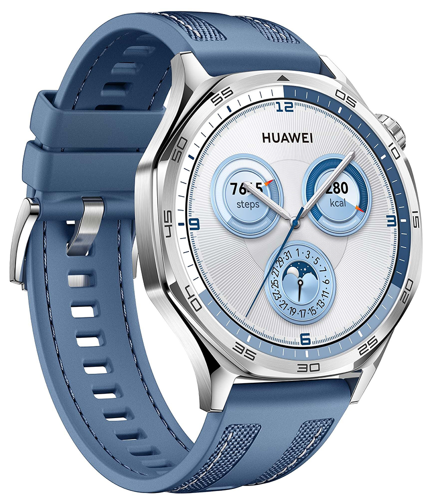 Huawei Watch GT 5 , 46 Mm , Bluetooth , AMOLED , Water-Resistant , Blue Woven Strap , VLI-B19