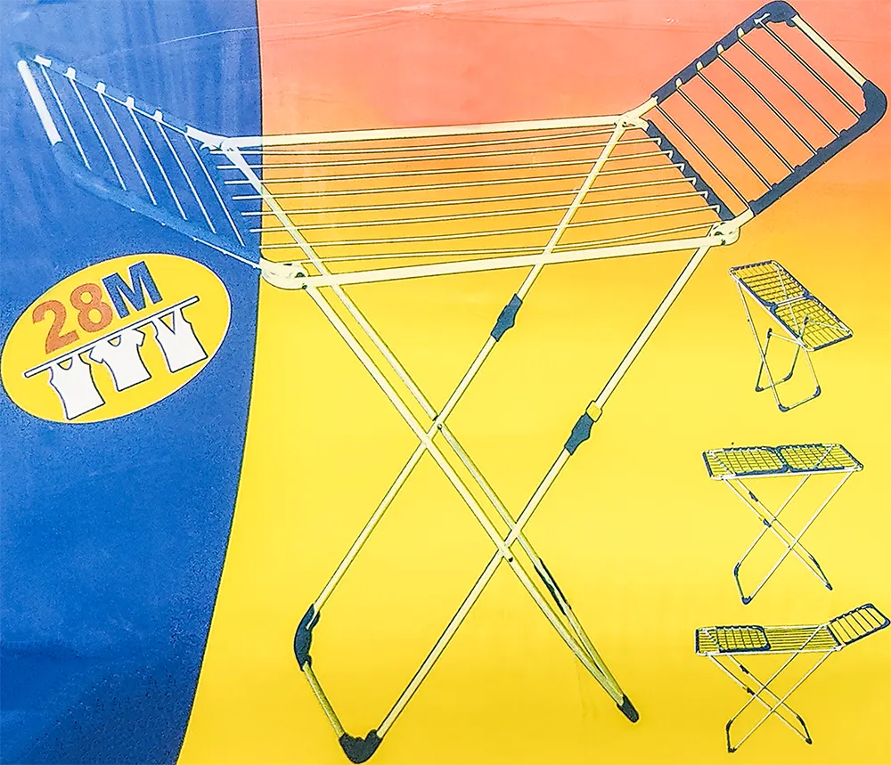 Naser Folding Clothes Rack, 28Meters, Silver*Blue