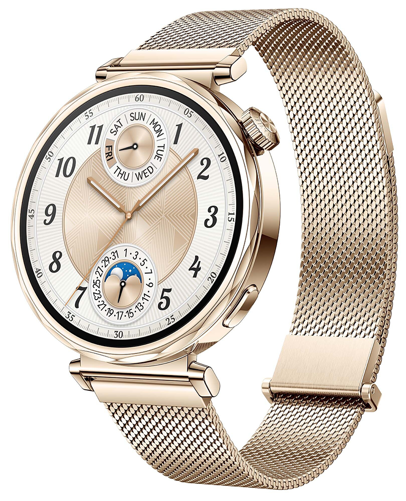 Huawei Watch GT 5 , 41 Mm , AMOLED ,Bluetooth , Water-Resistant , Gold Milanese Strap , JNA-B19