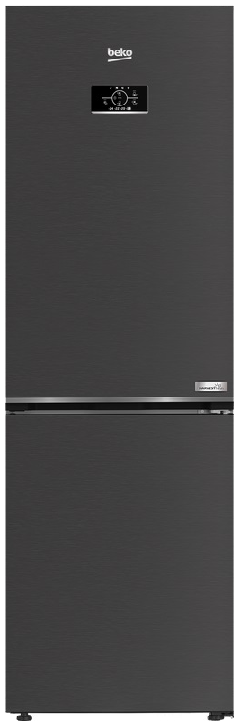 Beko No Frost Combi Refrigerator, 367 Liters, 2 Doors, Digital Display, Dark Stainless Steel, RCNE367E30XBRI