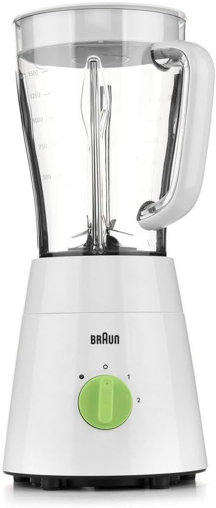 Braun Electric Blender , 500 Watt , 1.75 Liter , With Mill , White, (With Raya Warranty), JB0115WH