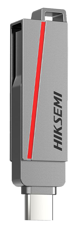 Hiksemi Dual Slim U3 Flash Memory, 64 GB , USB 3.2 , Grey , HS-USB-E307C 64G U3