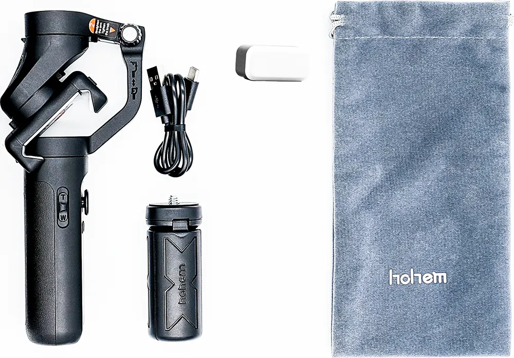 Hohem Isteady XE Kit 3-Axis Smartphone Stabilizer With A Magnetic Fill Light, Bluetooth, Rechargeable, Black