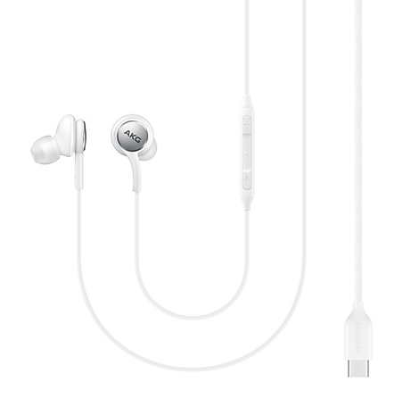 Samsung Type-C Earphones Sound By AKG , USB-C , White , EO-IC100BWEGWW