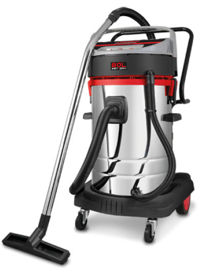 Crown Barrel Vacuum Cleaner, 3000W , 80L , 3 Motors , Silver * Black, CT42030