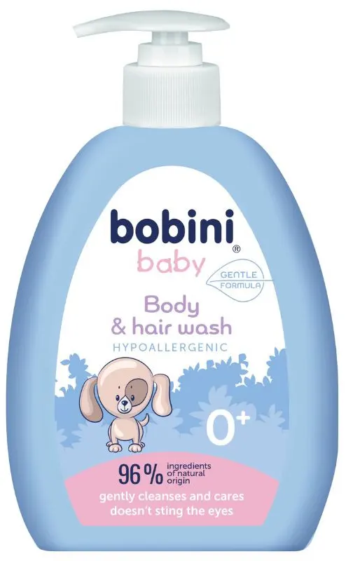 غسول الاطفال للجسم والشعر 2 في 1 غير مسبب للحساسية من بوبيني, 300 مل