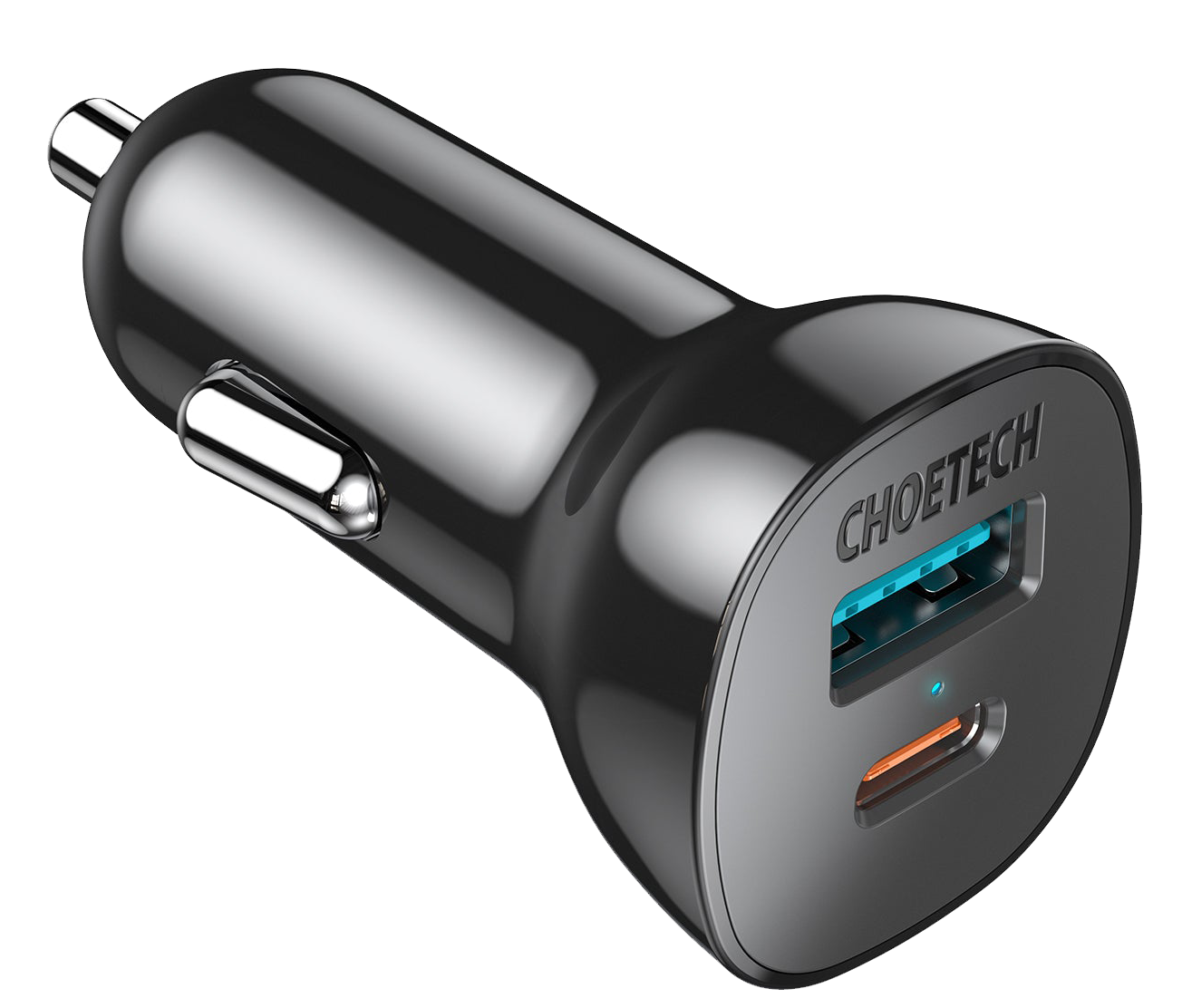 Choetech Fast Car Charger PD , 20 W , Dual-Port , Black , TC0005-BK