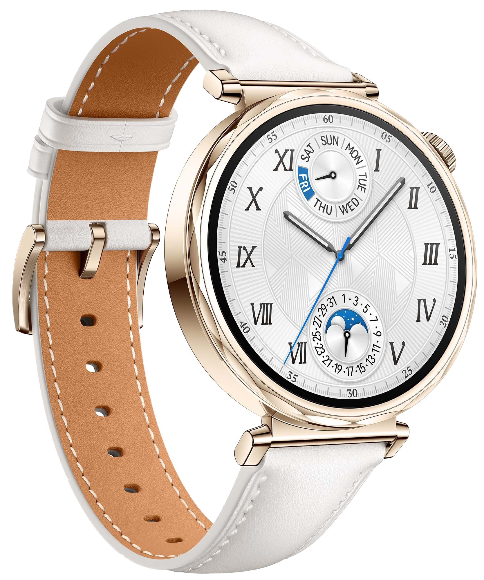 Huawei Watch GT 5 , 41 Mm , AMOLED , Bluetooth , Water-Resistant , White Composite Leather Strap , JNA-B19