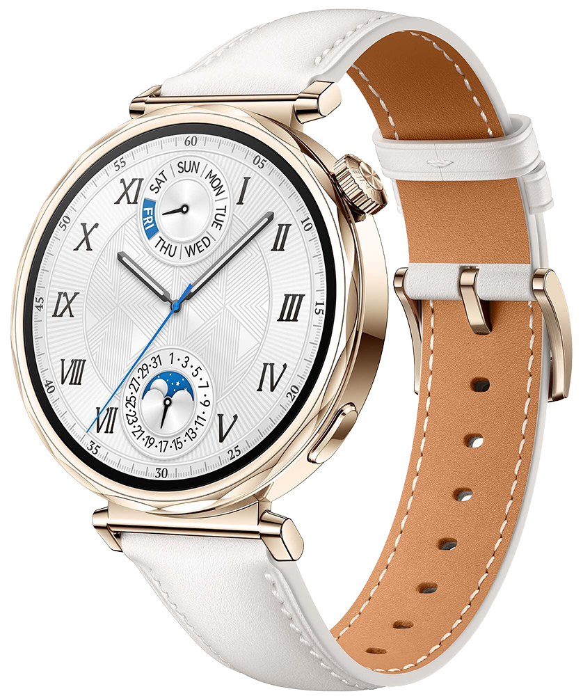 Huawei Watch GT 5 , 41 Mm , AMOLED , Bluetooth , Water-Resistant , White Composite Leather Strap , JNA-B19