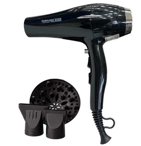 استشوار تورنيدوا ، 5500 وات ، سرعتان ، بارد وساخن ، أسود