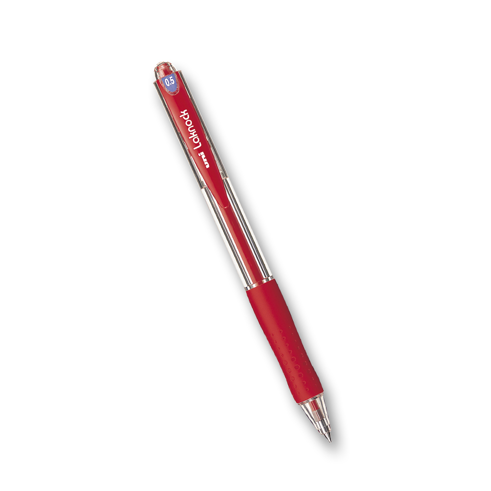 قلم حبر جاف يوني، 5 ملم، أحمر، SN100