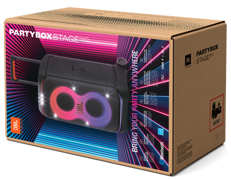 JBL Party Box Stage 320 , Portable Wireless Speaker , Bluetooth , RGB Lights , Black ,  JBLPBSTAGE320UK