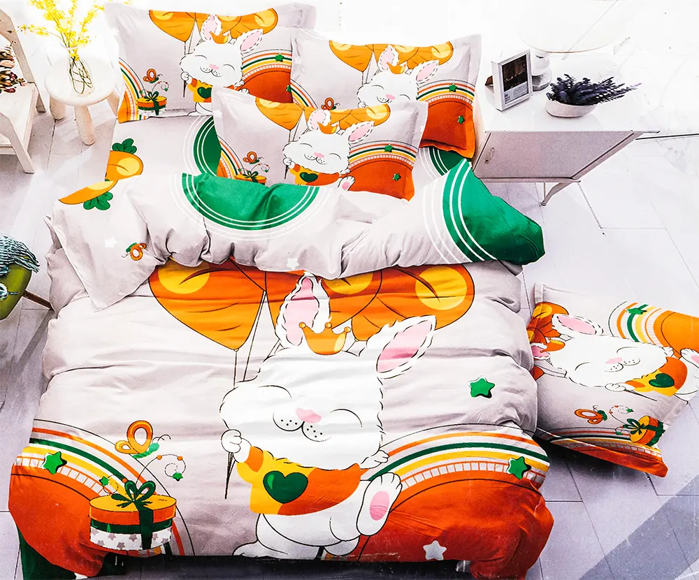 طقم ملاية سرير للأطفال استيك سفرى سويت  ، مكون من 6 قطع ، مقاس 200 * 120سم ، متعددة الألوان والرسومات