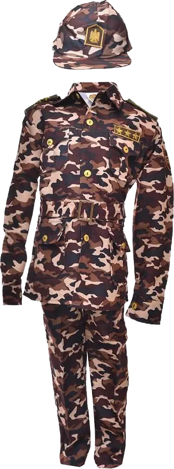 El Malika We Almir Thunderbolt Officer Cosplay Costume, XS, Brown