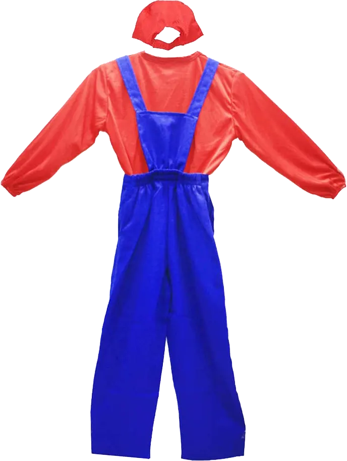 Super Mario El Malika We Almir Cosplay Costume, Size S, Blue*Red Color