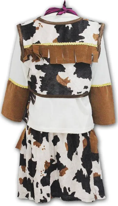 El Malika We Almir Cosplay Costume Cow Girl, Size L, Multi-Color