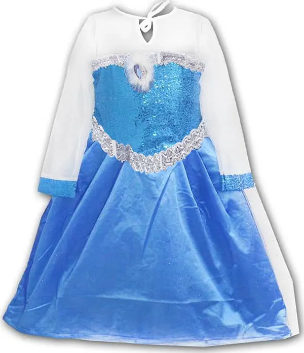 El Malika We Almir Cosplay Costume Elsa, Size L, Blue Color