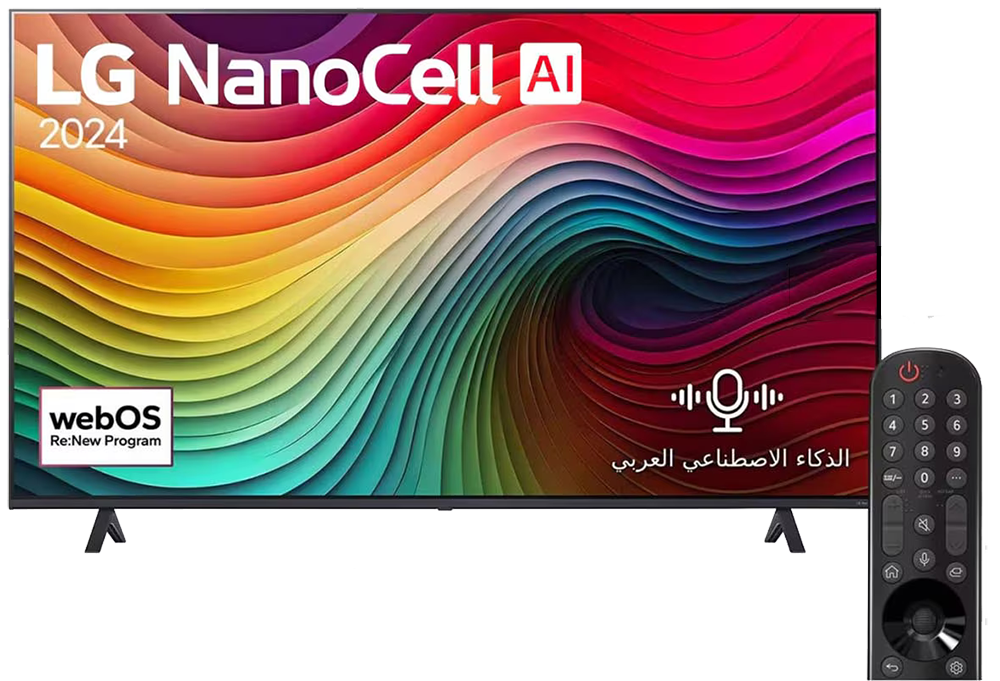 شاشة LG سمارت ، 50 بوصة ، بتقنية النانو سيل ، دقة 4K UHD ، ريسيفر داخلي ، ريموت ماجيك ، 50NANO80T6A