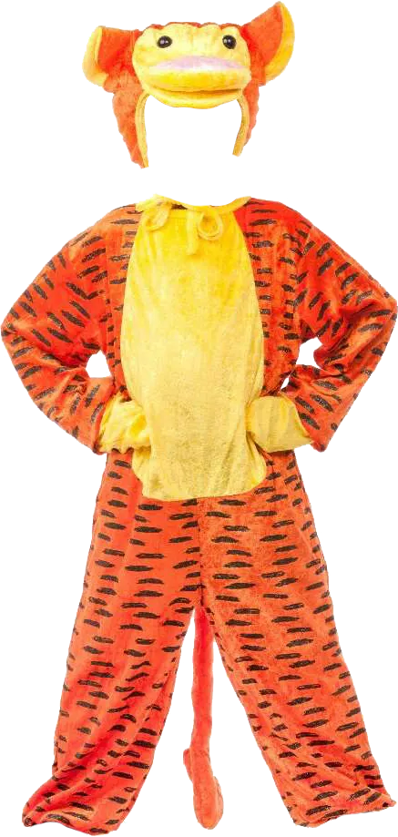 El Malika We Almir Cosplay Costume Tiger, Size XS, Orange