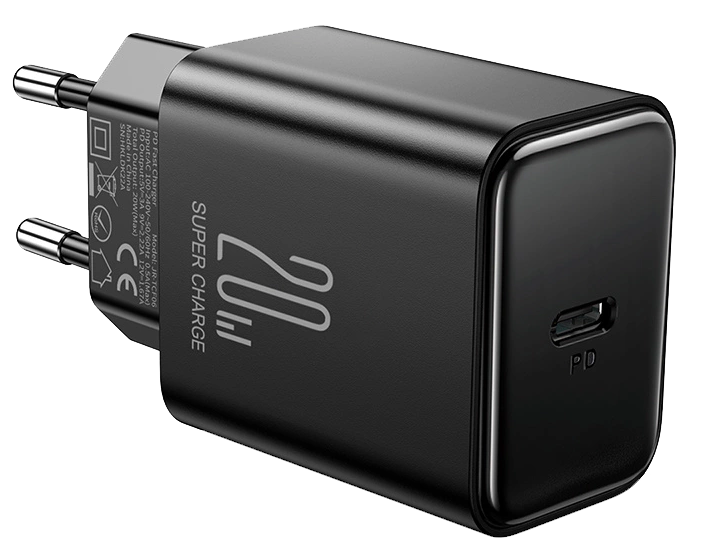 شاحن سريع من جوي روم ، بقدرة 20 وات ، كابل USB Type-C إلى Lightning ، بطول 1 متر ، أسود ، JR-TCF06