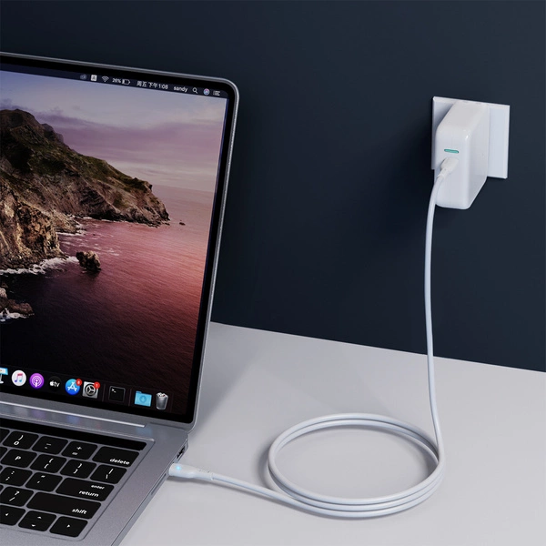 كابل شحن سريع من جوي روم ، من USB-C إلى USB-C ، قدرة 100 وات ، طول 1.2 متر، أبيض، S-CC100A13