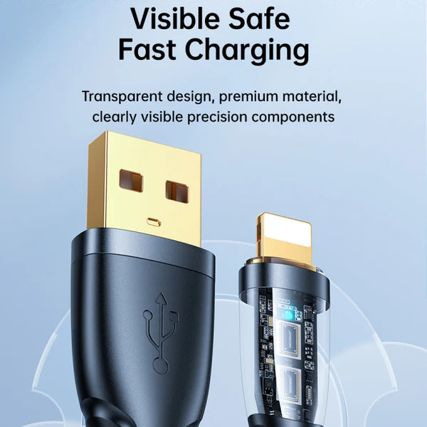 كابل شحن سريع ذكي من جوي روم ، USB-A إلى Lightning ، بقدرة 2.4 أمبير ، 1.2 متر ، أبيض ، S-UL012A3