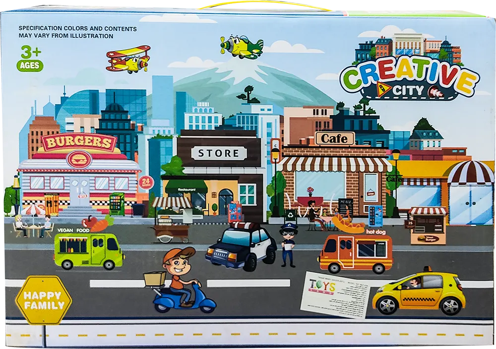 مجموعة ألعاب محطة و طيارة و قطار و سيارة،  متعددة الألوان، موديل 1308W