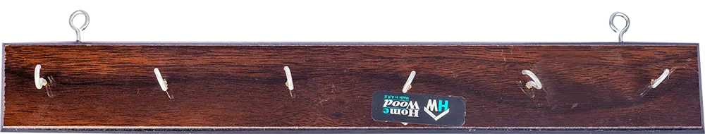 Home Wood Wooden Door Hanger ,  6 Hooks , Brown