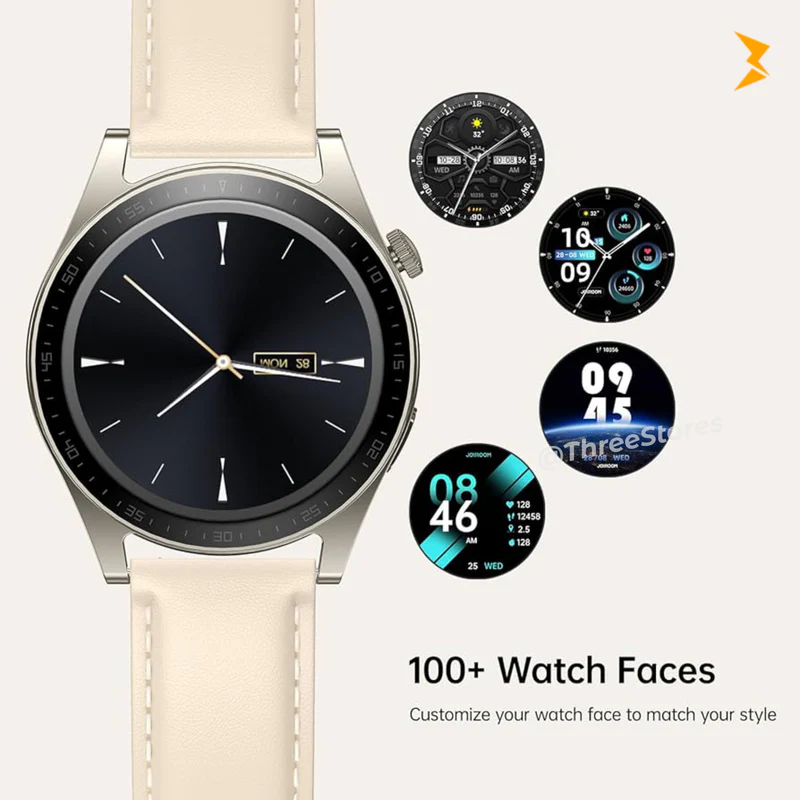 Joyroom Classic Series Smart Watch , 1.32 ” HD IPS Display , 220 mAh Battery , Water Resistant , Chamopagne Gold ,  JR-FC2