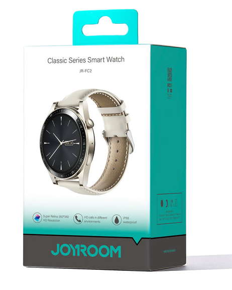 Joyroom Classic Series Smart Watch , 1.32 ” HD IPS Display , 220 mAh Battery , Water Resistant , Chamopagne Gold ,  JR-FC2