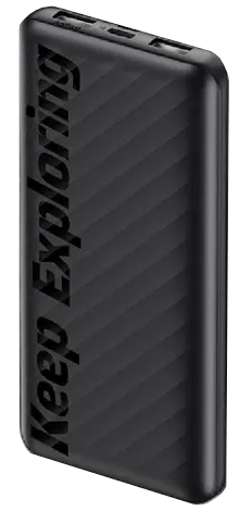 باور بانك محمول من أورايمو ، بطارية 10000 مللي امبير ، 12 وات ، رفيع ، اسود ، OPB-P118D