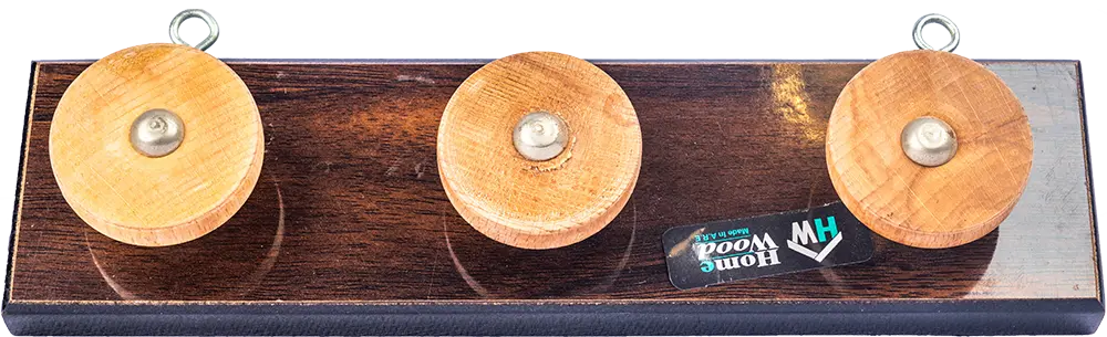 Homewood Door Hanger - Wood , 3 Hooks , Brown