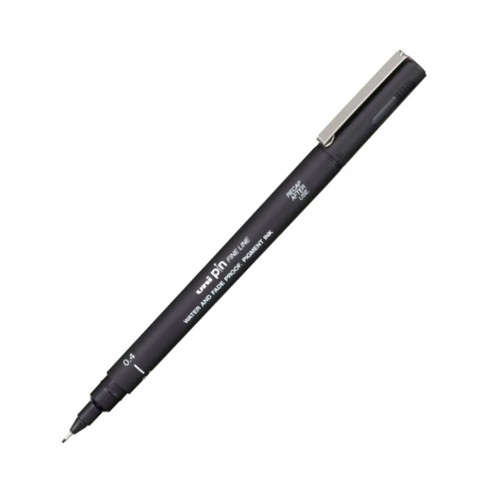 Uniball Rollerball pen, 4 mm, Fine pen, Black, Pin.200