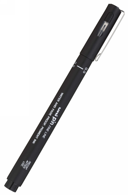 Uniball Rollerball pen, 5 mm, Fine pen, Black, Pin200