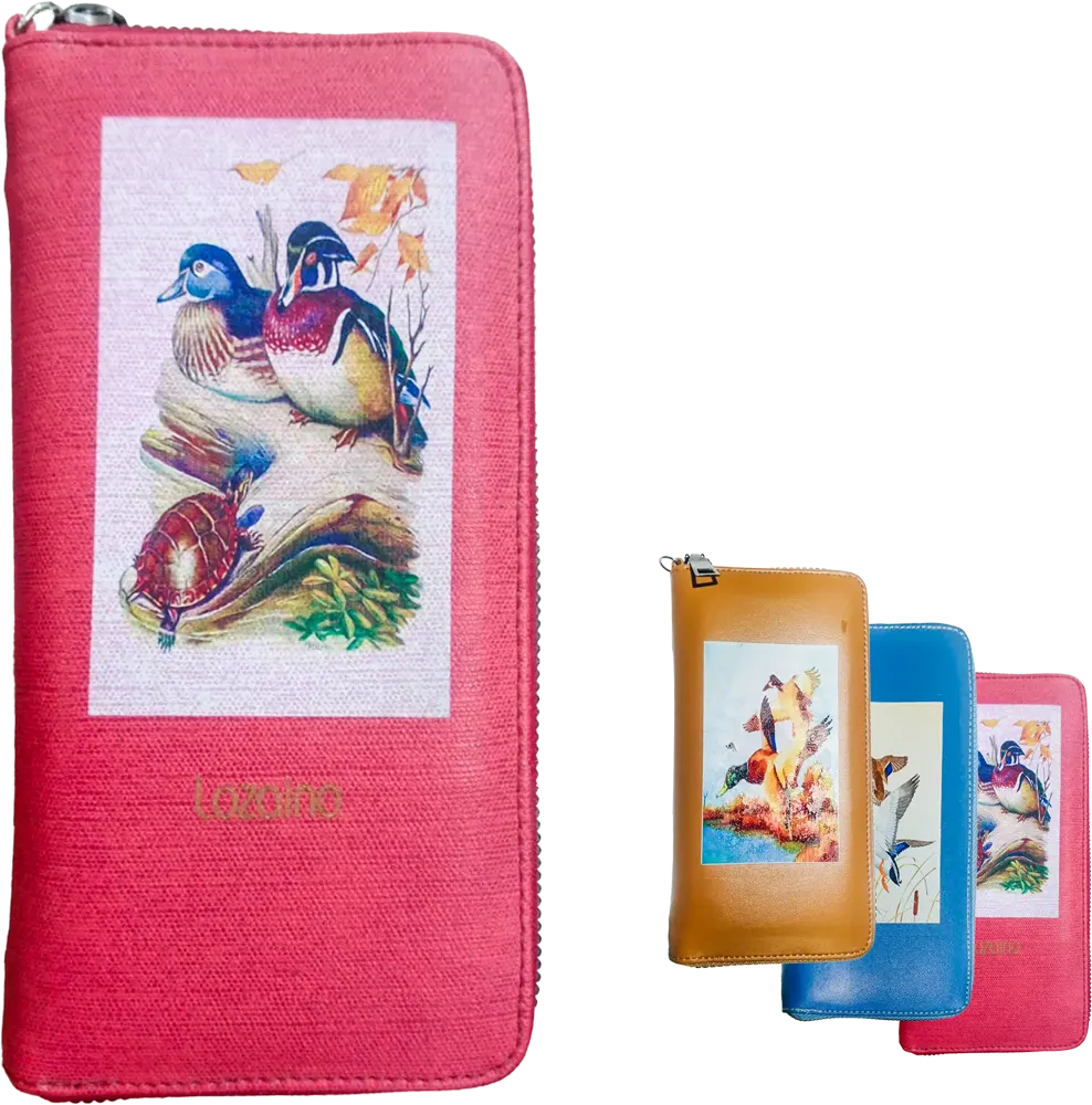 محفظة جلد بسوستة خارجية وداخلية، ألوان متعددة، 7037211