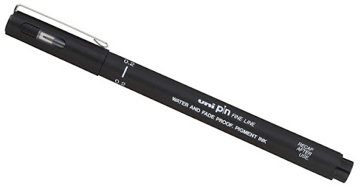قلم حبر سايل يوني بول، 2 ملم، سن ريشة، أسود