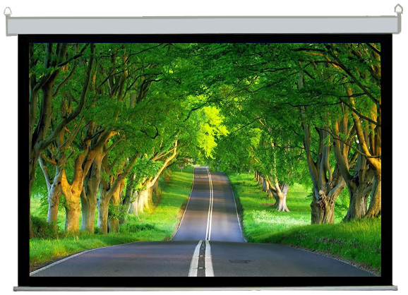 شاشة عرض بروجيكتور هاي أوبتيك ، حائطية إلكترونية ، مع ريموت كنترول ، مقاس 180 × 180 سم ، E-180