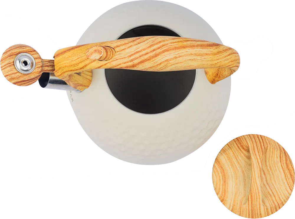 براد شاي سيراميك استانلس ستيل داخلي ، بصفارة عند الغليان، لون بيج، موديل 07