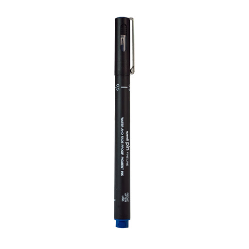 قلم حبر سايل يوني بول، 5 ملم، سن ريشة، أزرق، PIN2000.5