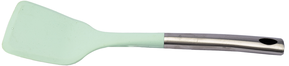 Daisy Silicone Food Spatula with Stainless Steel Handle , Green, 1509
