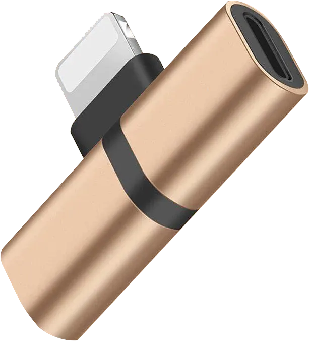 Lightning Audio and Charging Adapter for iPhone, 2 Ports, White