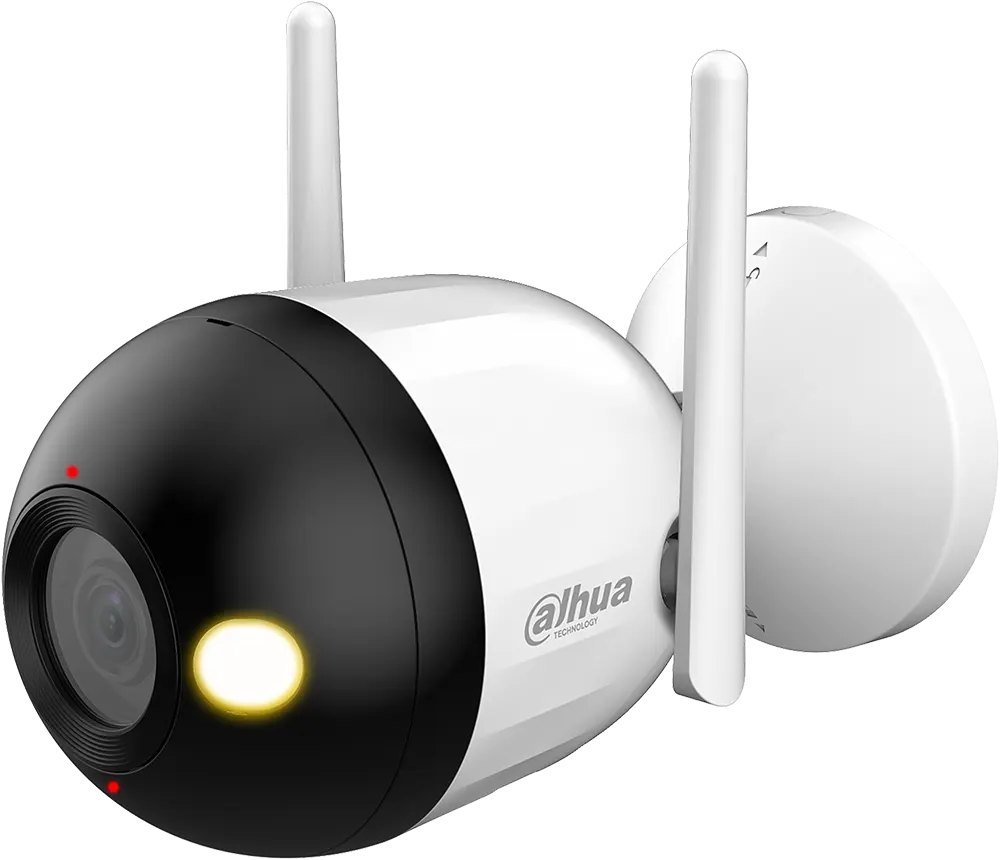 Dahua Outdoor Wireless Security Camera,  4MP, Full-color, 3.6mm lens, WiFi, Waterproof, White, DH-F4C-PV