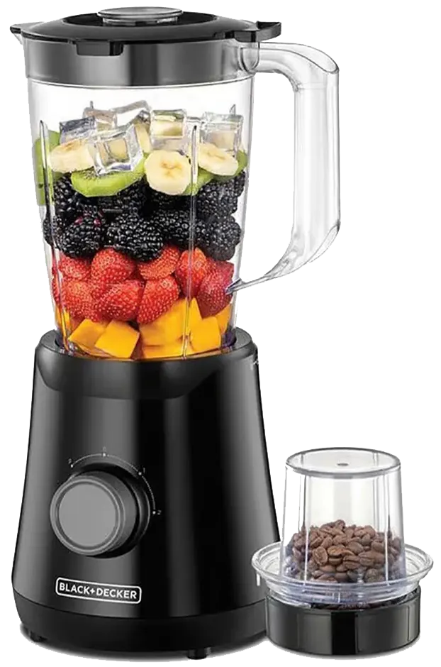 Black & Decker Blender, 500 Watt, 1.5 Liter, 2 Speeds, Black, BX530, with Anasia Warranty