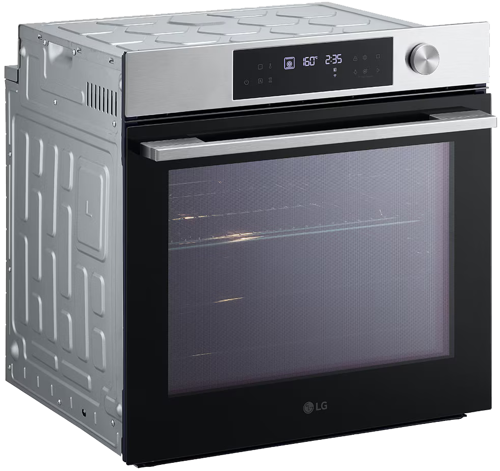 LG Insta View Built-in Oven, 60 cm, Electric, 76 Liters, Digital Screen, Oven Fan, Stainless steel, Made in Korea, WSED7613S